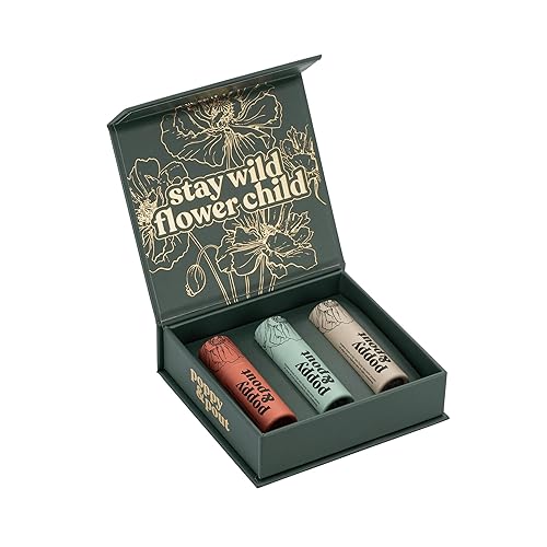 Miniatura 10 de Paquete de 3 unidades + caja de regalo, bálsamo labial Poppy & Pout 100% natural, tubo de cartón, rellenado a mano, cera de abejas, vitamina E,