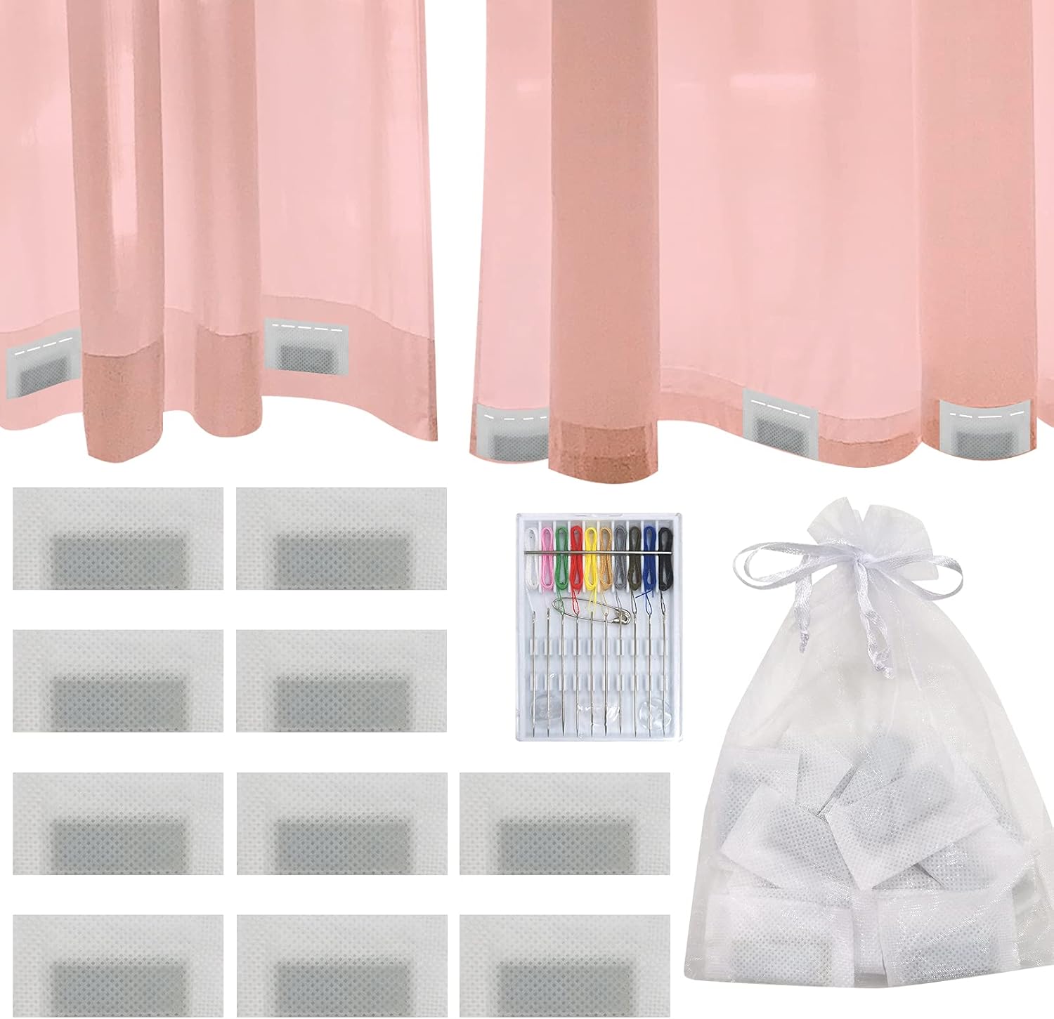 Daily Treasures 10 Curtain Weights, Bottom Drapery Lead Weights with 1