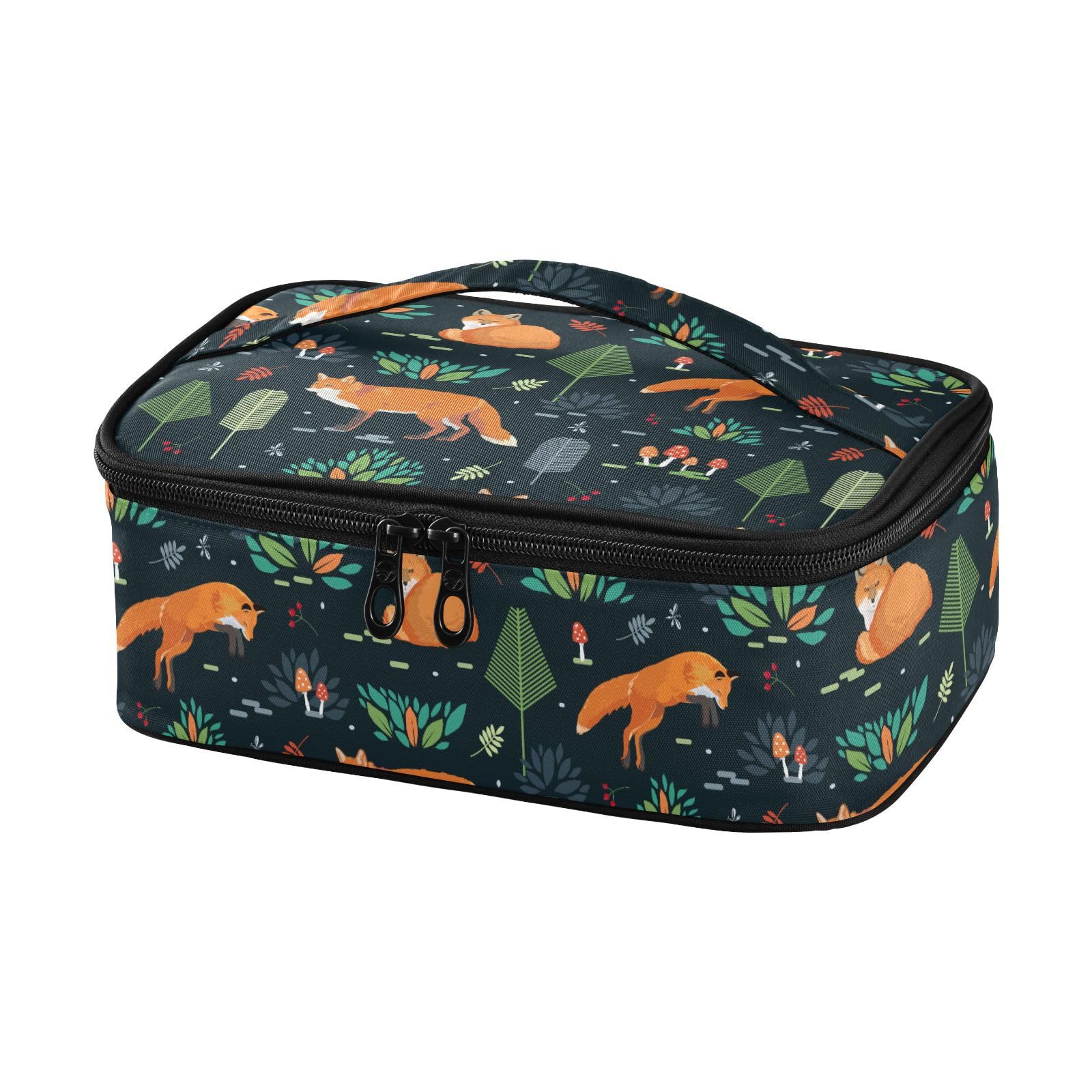Sac Repas Travail Réutilisable WUNZILO Sac Déjeuner Isotherme Réutilisable - 3 Couches Isolation - Pliable - Grande Capacité Sac Isotherme Réutilisable