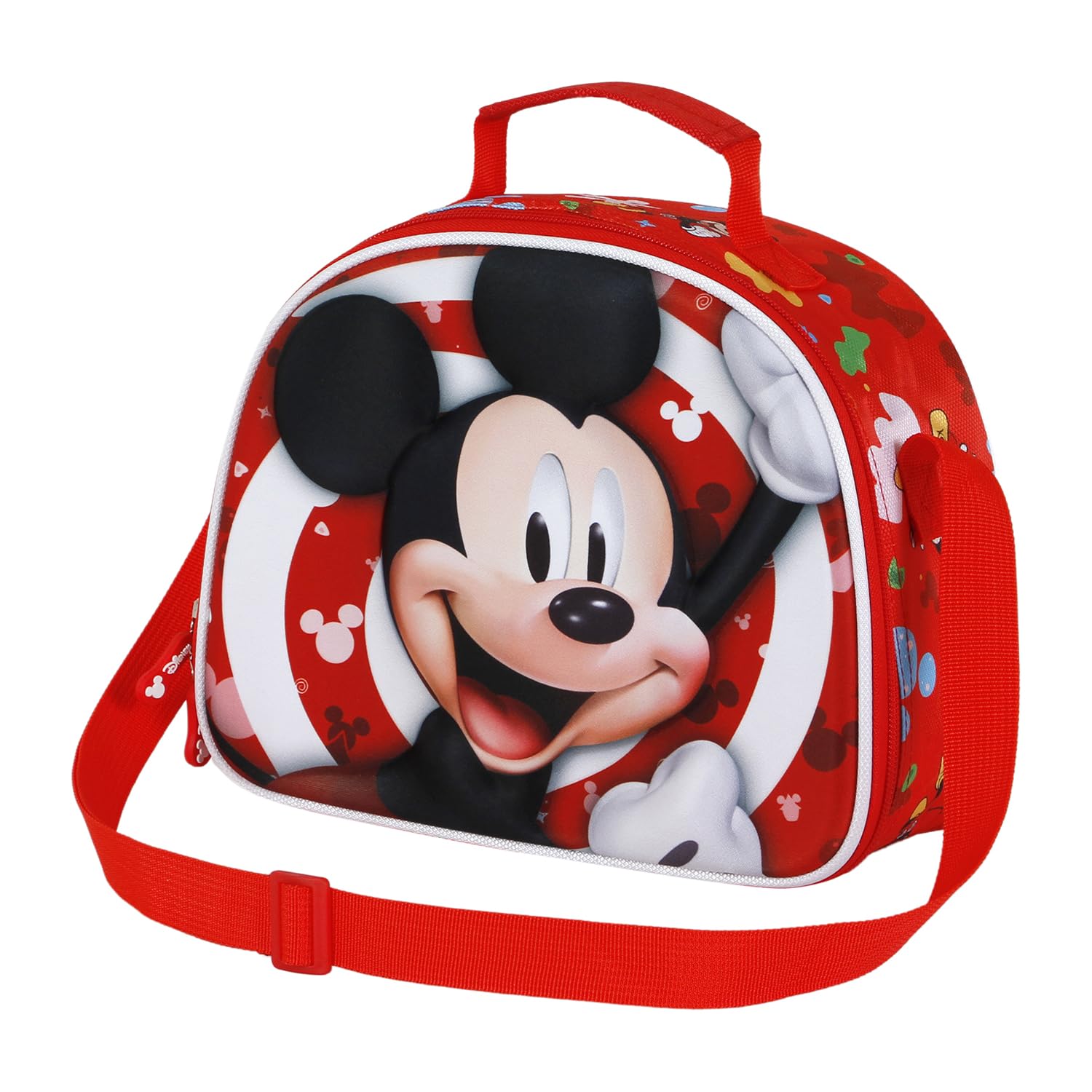 Disney Mickey Mouse Twirl-3D Lunch Bag, Red, 25.5 x 20 cm