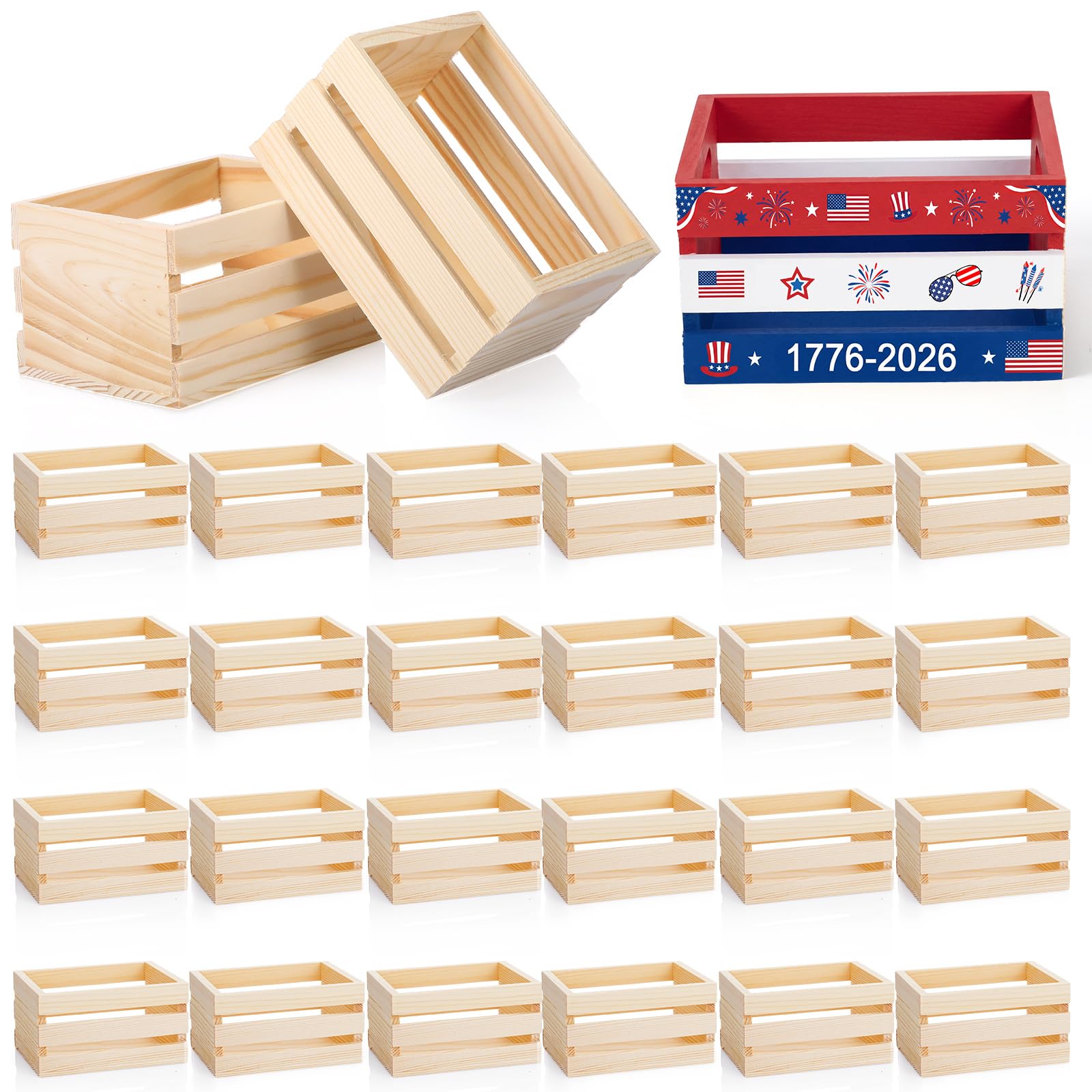 Caisses en bois brut 16,5 cm pour artisanat, serviettes de bain et jouets d'enfants