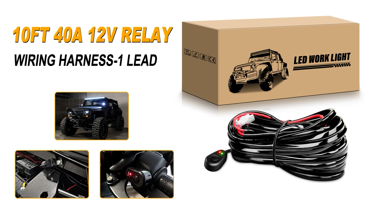 Kit Câblage Relais 5-Pins Avec Interrupteur LED | Pour Phares Additionnels Et Barres LED 12V/24V