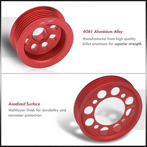 Miniatura 2 de AJP Distributors JDM Performance Race Upgrade Peso ligero aluminio cigüeñal eje cigüeñal Kit de rueda rojo para Supra MK4 MKIV JZA80 2JZ 2JZ-GTE