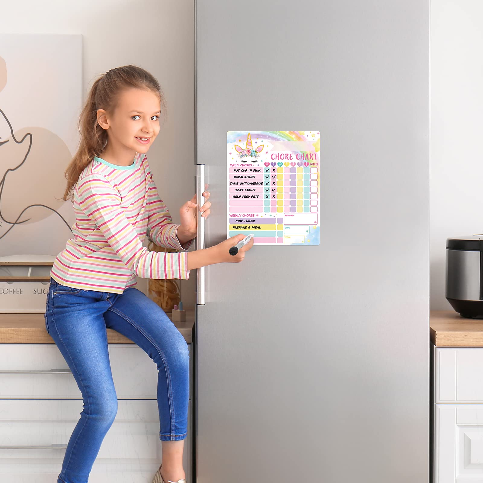 Behaviour Charts For Children WERNNSAI Dinosaur Routine Chart For Kids ...