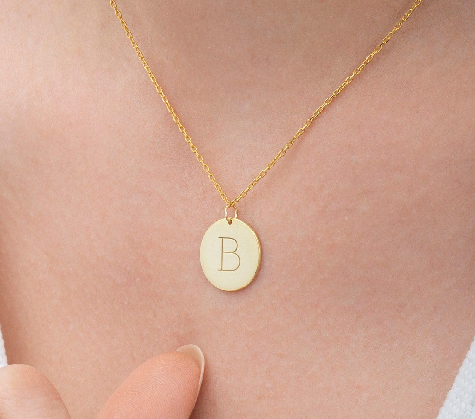 Personalizzato argento sterling disco collana iniziale ciondolo su misura gioiello