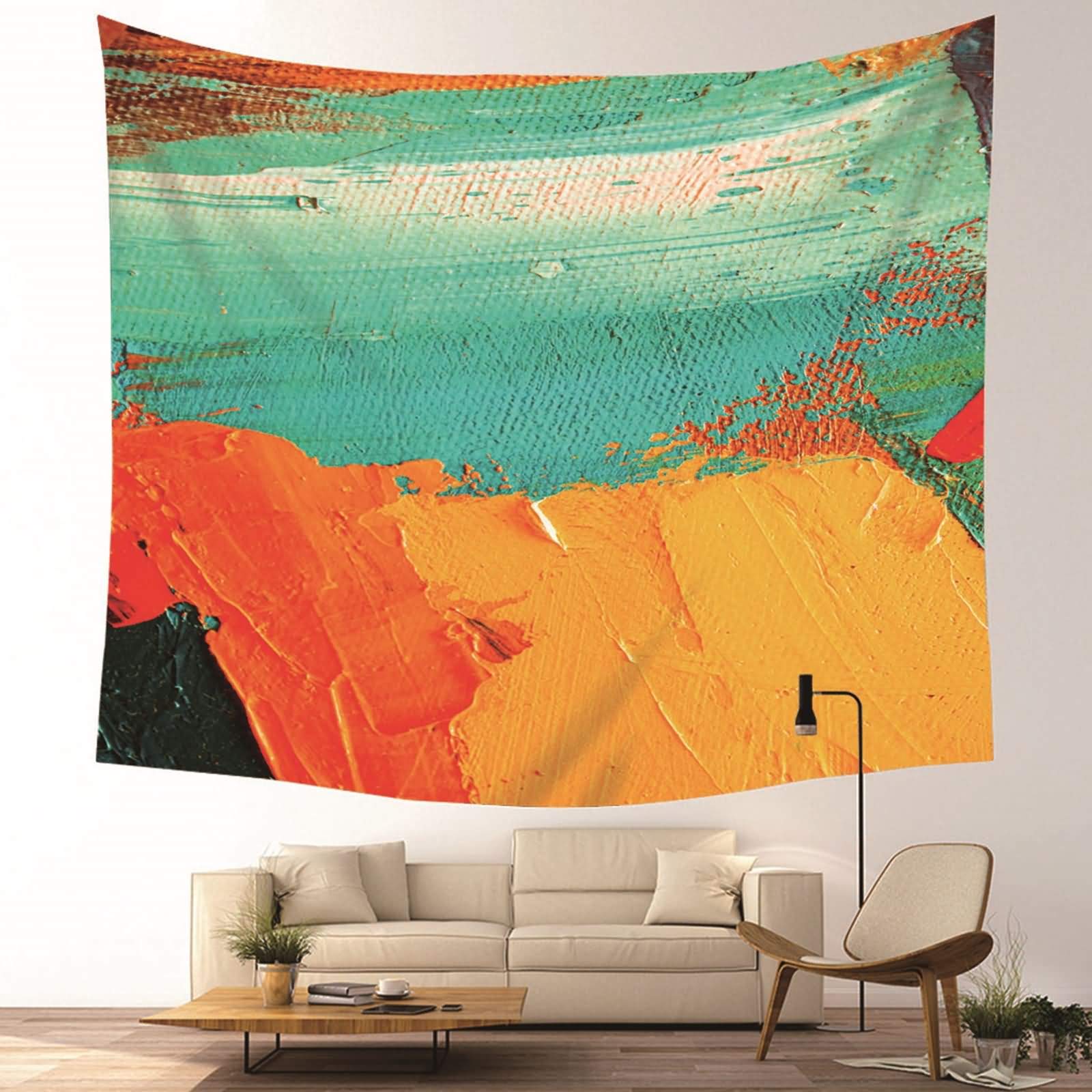 Dywan ścienny do sypialni, gobelin, makata na ścianę, wodoodporny, 350 x 256 cm, farba olejna, wzór dekoracyjny, do sypialni, salonu