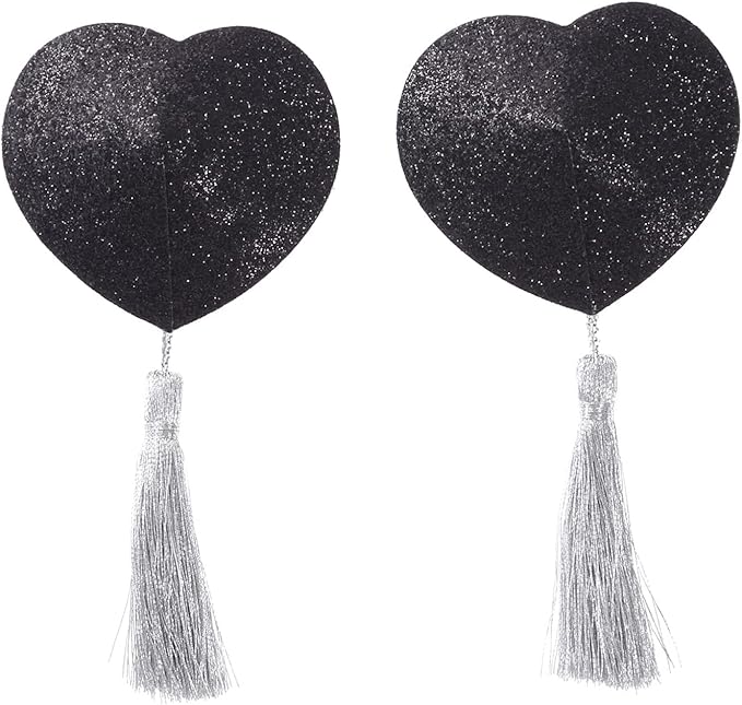 TiaoBug 1 Pair Womens Fancy Sequin Silicone Nipple Cover Sticker with