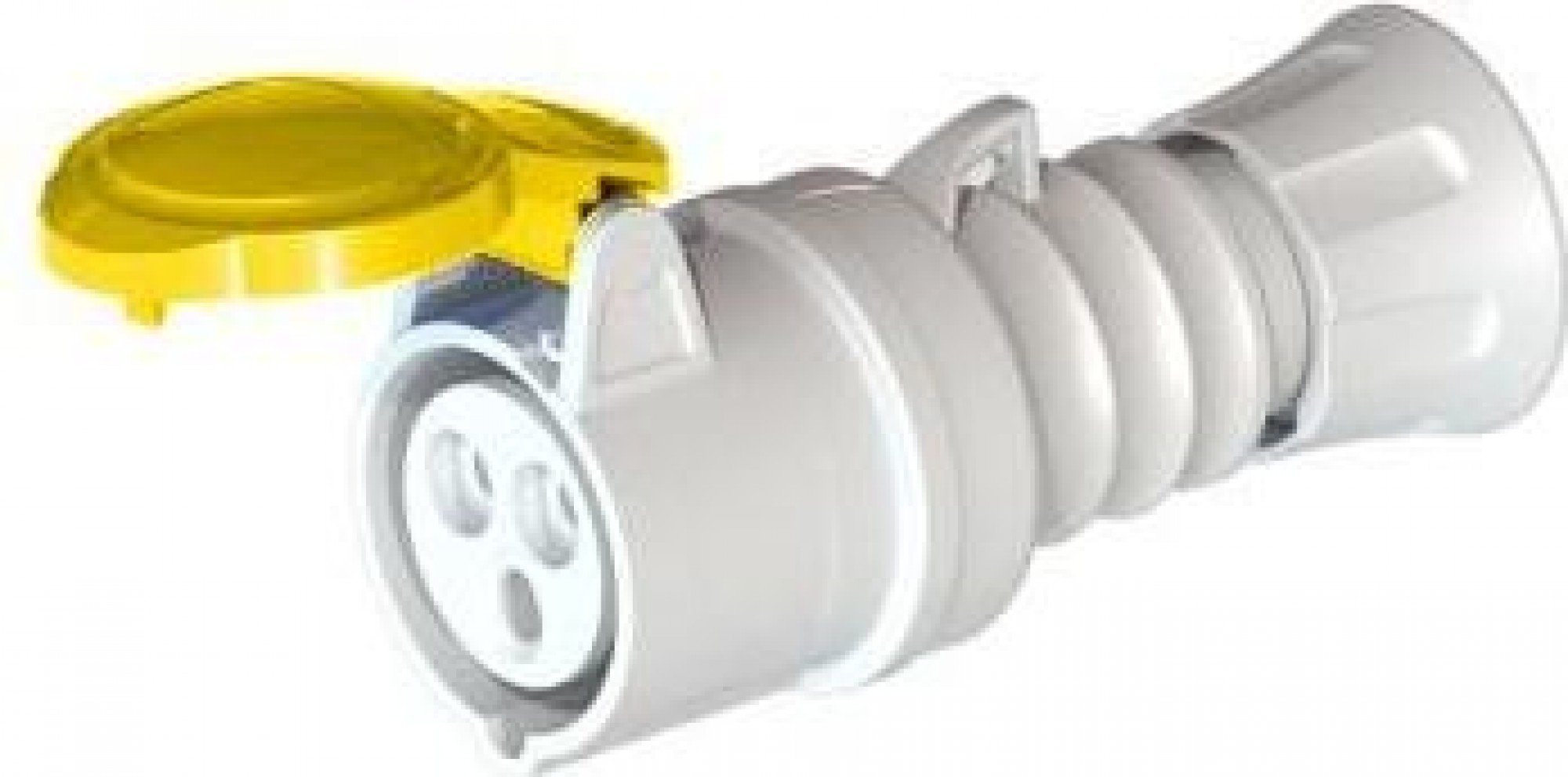 Gewiss GW62012H Coupler (Female) 2 Pole & Earth Yellow 110 Volt 32 Amp