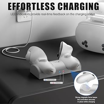 APEXINNO Haptic GunStock Cover for Oculus Meta Quest 3/3S Accessories,Compact Charging Dock Compatible with Meta Quest 3S/3 Controllers