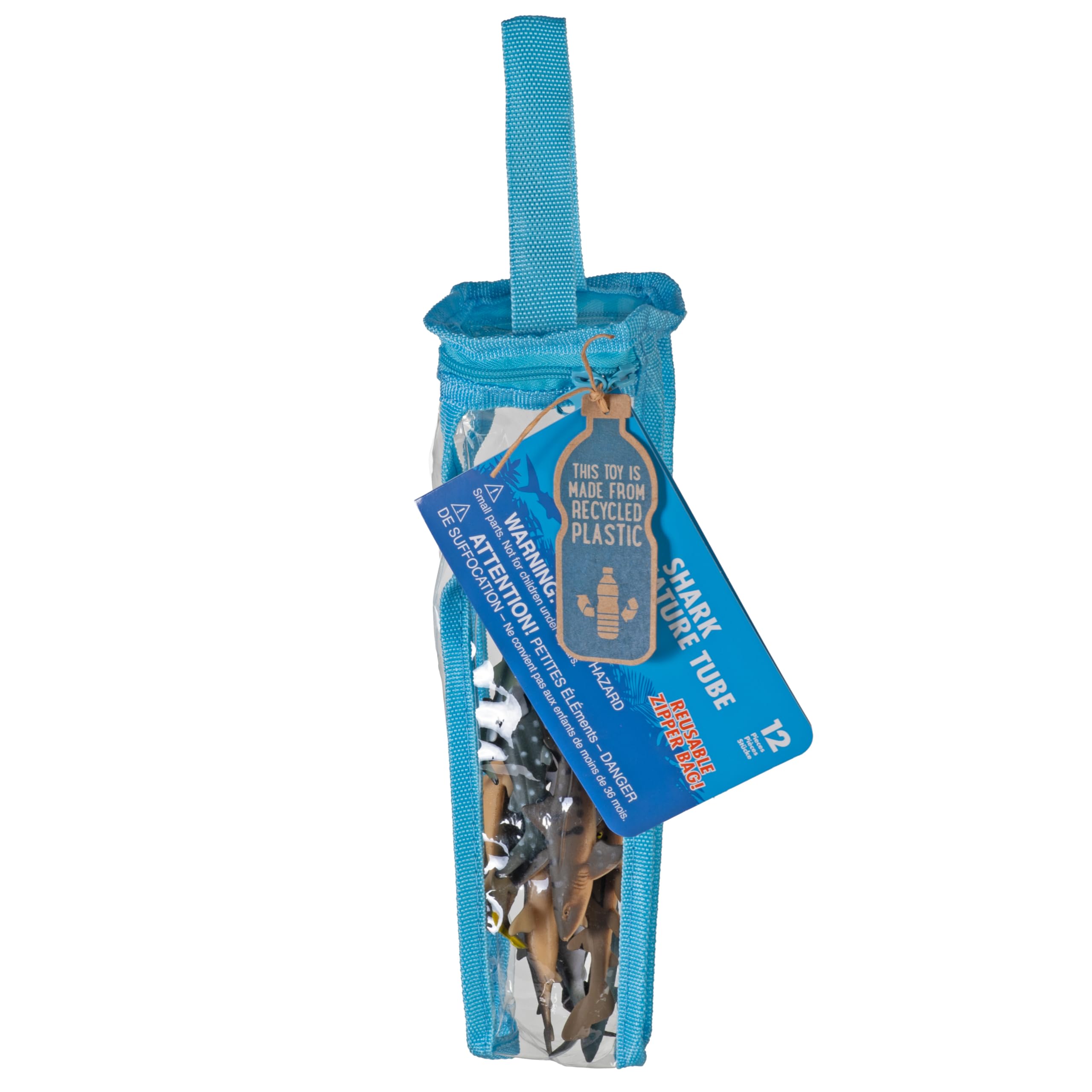 Wild Republic Nature Tubes Eco Shark, Zabawki Figurki, Zabawki Edukacyjne, Interaktywny zestaw do zabawy, przyjazny dla środowiska