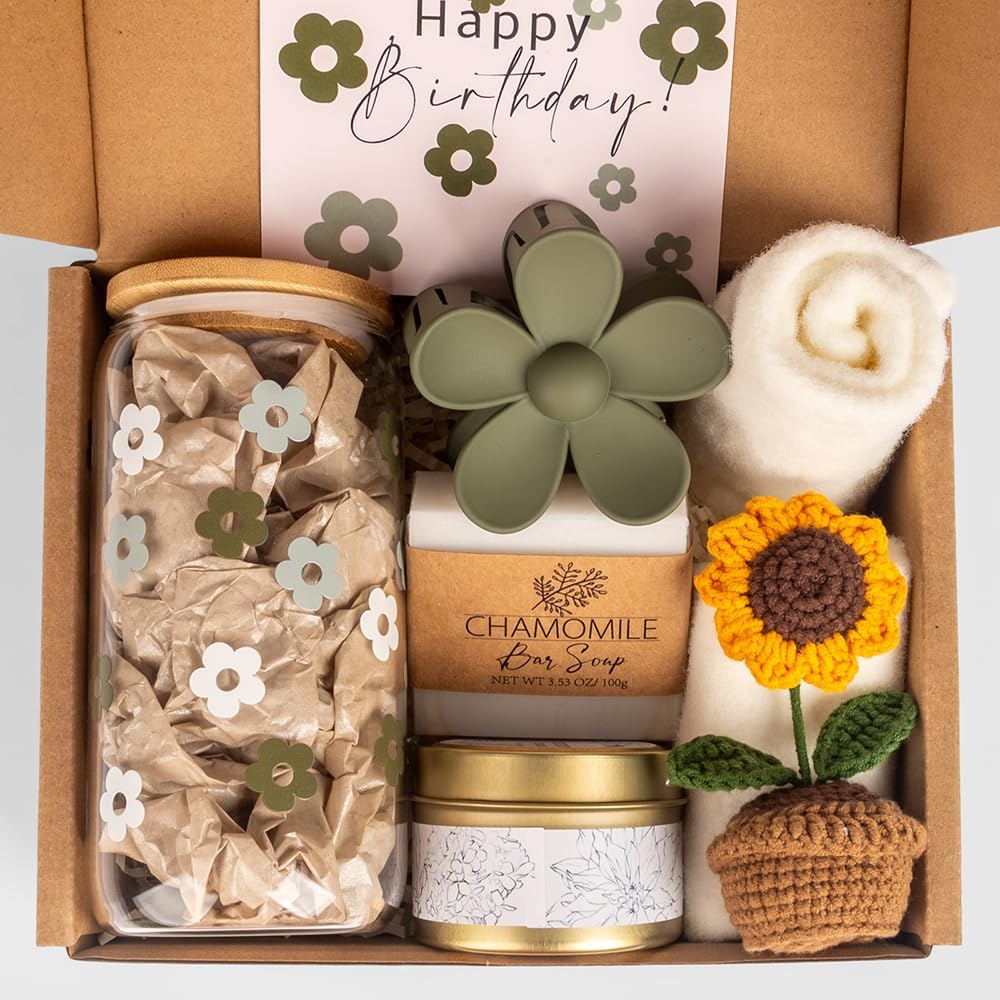 Birthday Gifts for Women, Self Care Gifts Baskets for Women, Care Package for Teen Girls, Her, Mom, Sister, Best Friend, Wife, Girlfriend, Coworker, Sending Sunshine Sunflower Gift Baskets - Image 2