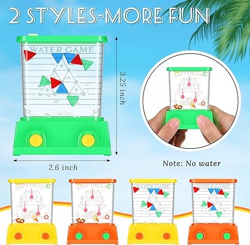 Vista 36 de Gejoy Juego de 4 piezas de juguetes de agua, rellenos de calcetines de Navidad de mano, juego de lanzamiento de anillo de agua, mini juegos retro