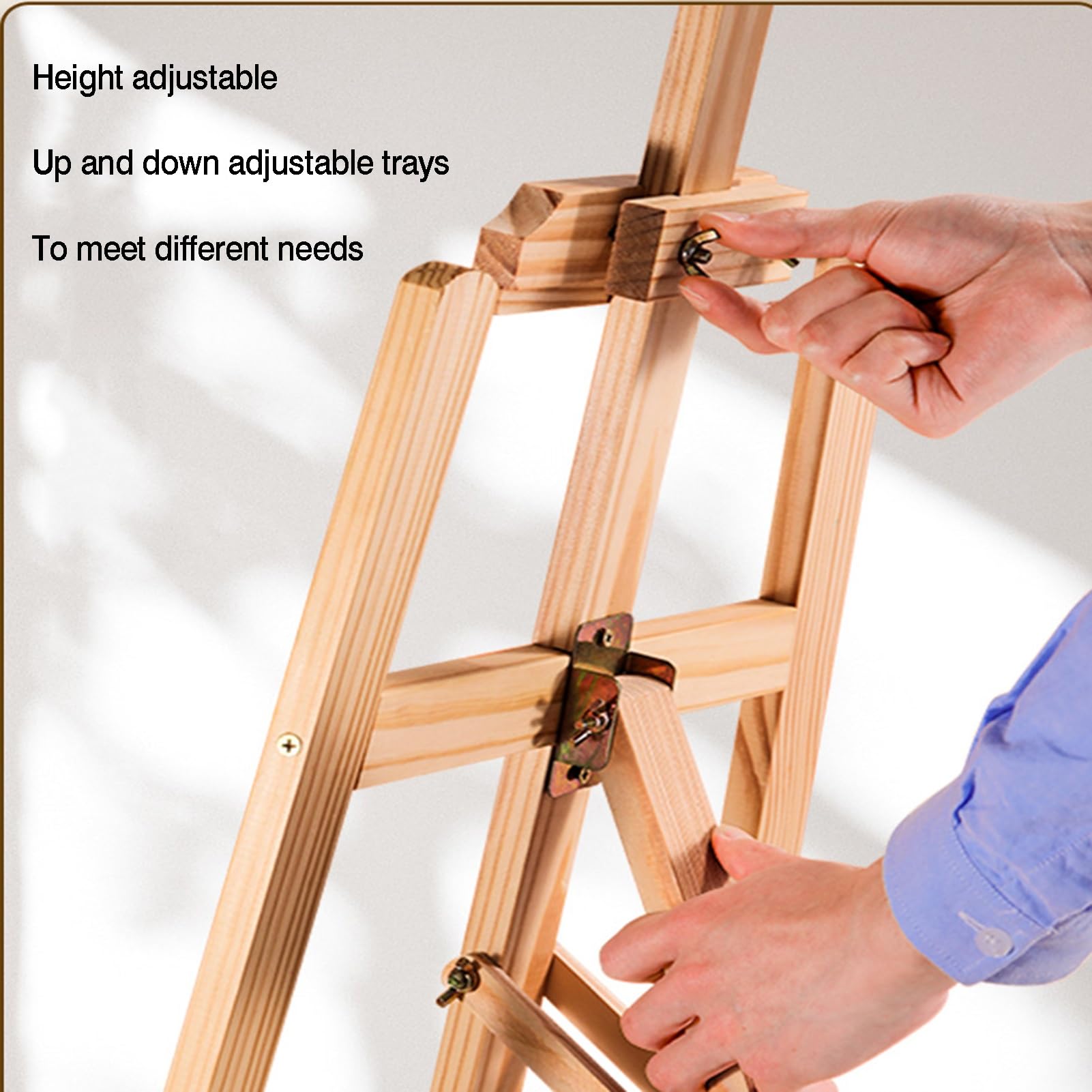 Feldstaffelei aus Holz, tragbare Skizzenbox-Staffelei, Künstlerstaffelei, for Malen, Zeichnen und im Freien(46x120cm)