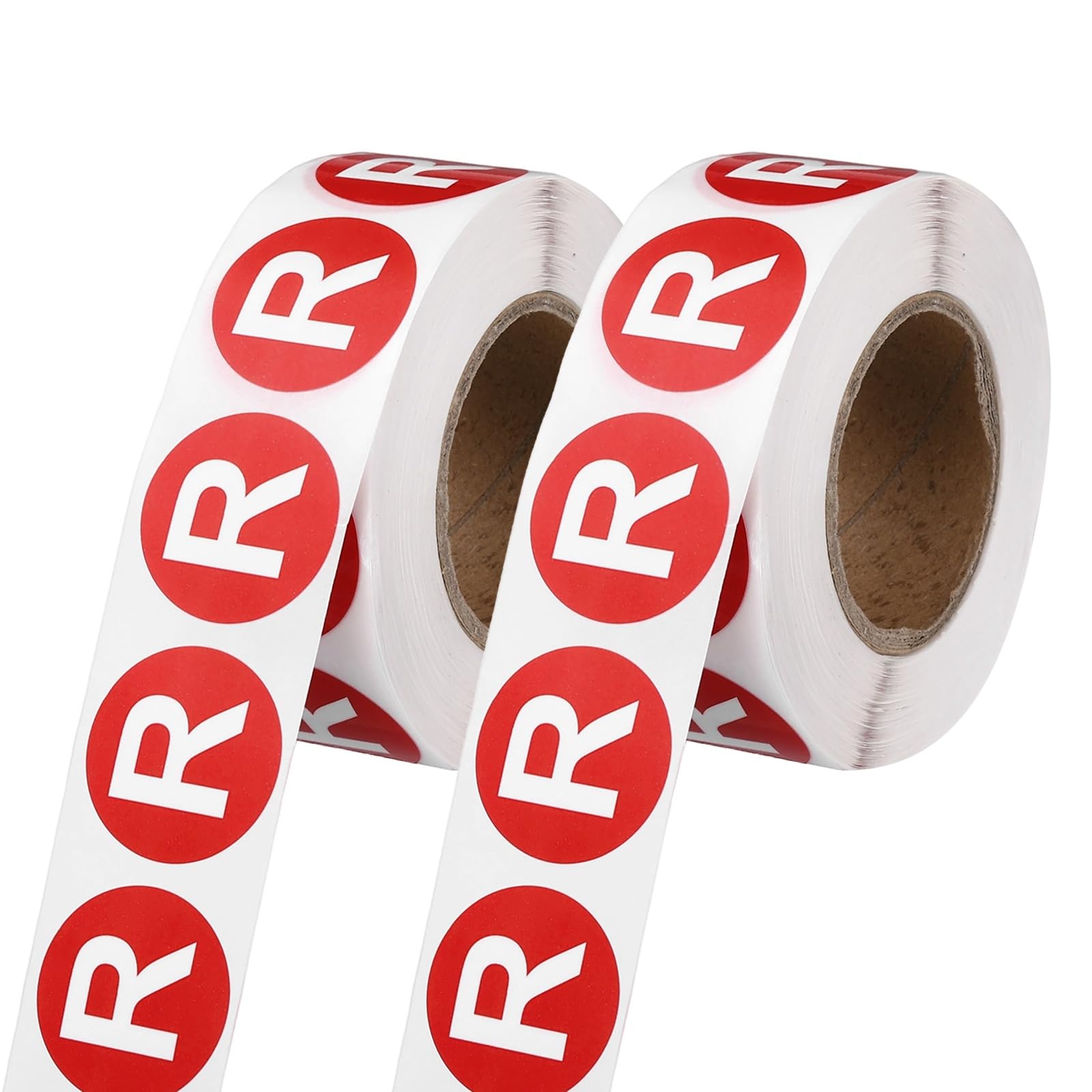 PATIKIL 1" Letter Stickers, 1200Pcs Alphabet Stickers Letter R Round Labels Small Vinyl Self Adhesive Label Circle Decals 2 Roll Capital Initial for Office Home Organize Inventory, Red โ image 1