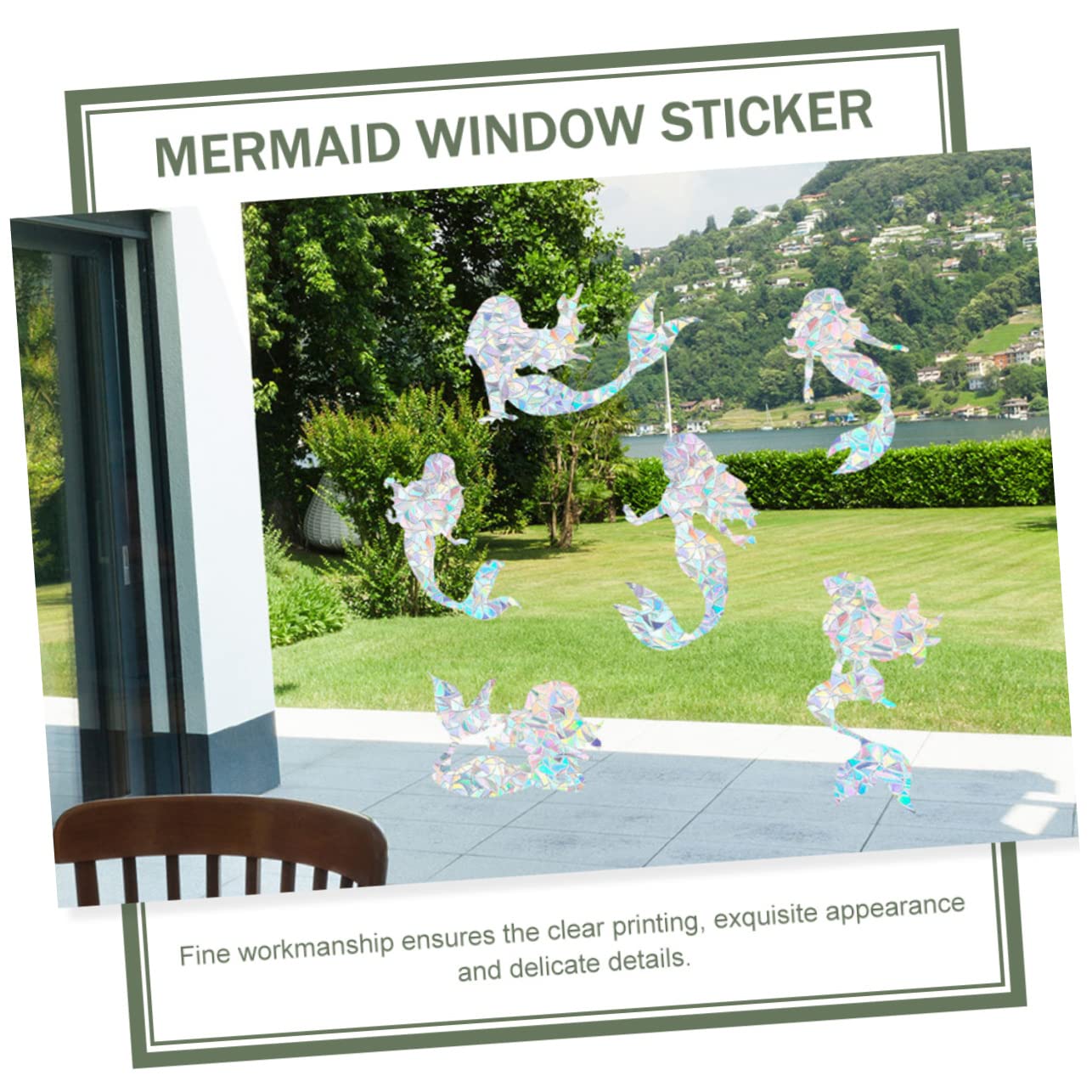 SOLUSTRE 18piezas Pegatinas De Forma De Decorativos Para Ventanas Para Adornos De Interior y Efecto De Refracción