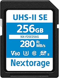 Nextorage 日本メーカー UHS-II V60 256GB SDXC SDカード 最大読出し速度280MB/s 最大書込み速度170MB/s 4K録画 NX-F2SE256G ネクストレージ メモリカード