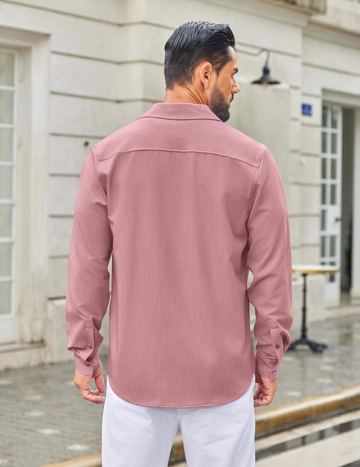 COOFANDY Men's Casual Button Down Long Sleeve Untucked Denim Dress Shirt - Image 6