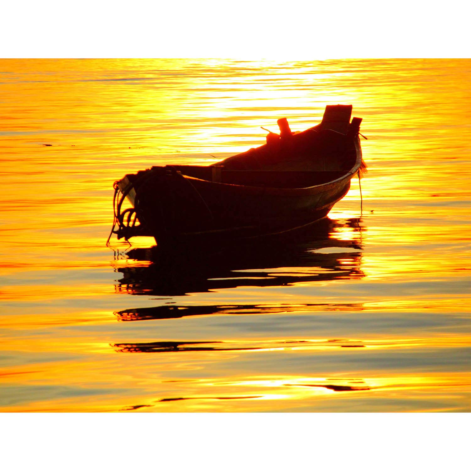 Wee Blue Coo PHOTO ROW BOAT SUNSET LAKE SILHOUETTE WALL ART PRINT PICTURE POSTER HP2743