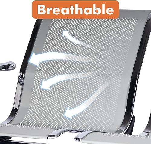 Miniatura 7 de Sillas de recepción para sala de espera, sillas de recepción de aeropuerto con brazos, sillas de invitados de oficina para banco, hospital, mercado