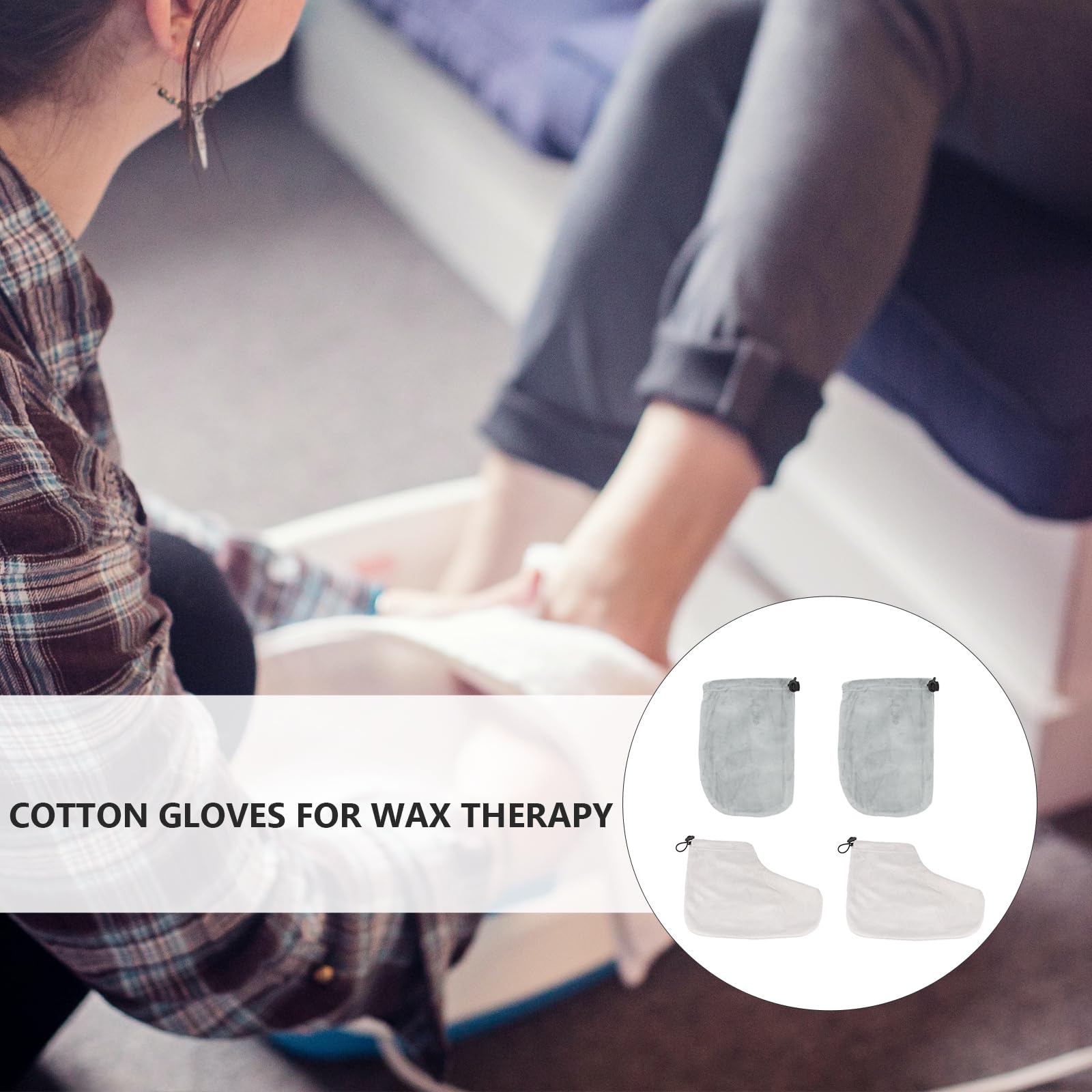 6 Pares De Guantes Envoltura De Parafina Para Pies Guantes De Cera De Parafina De Mano De a Accesorios De Accesorios De Spa De a Guante