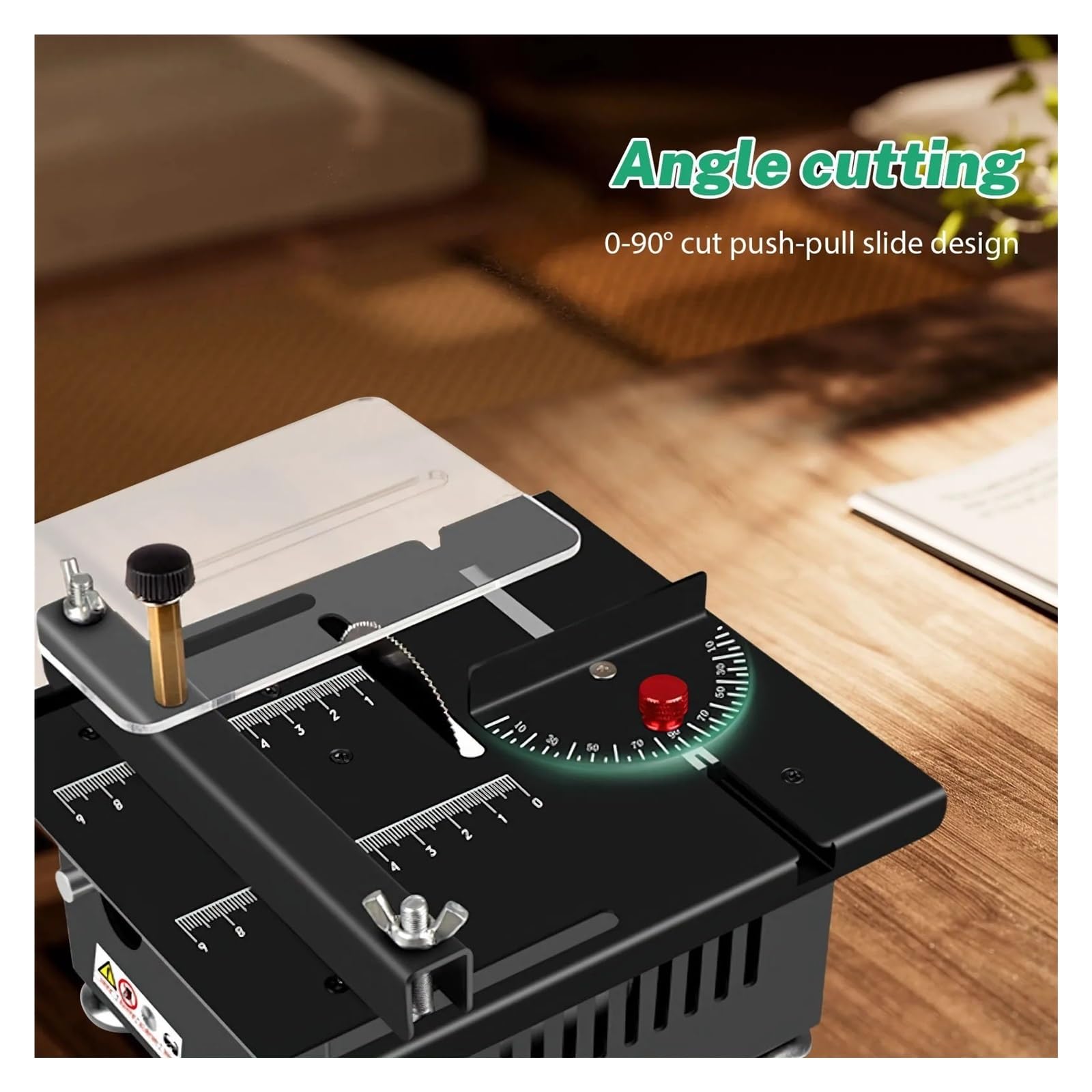 Mini Sierra De Mesa 100W, Banco Eléctrico Pequeño For Carpintería 5000RPM, Hecho A Mano, Modelo Hobby, Corte Artesanal Corte De PrecisióN