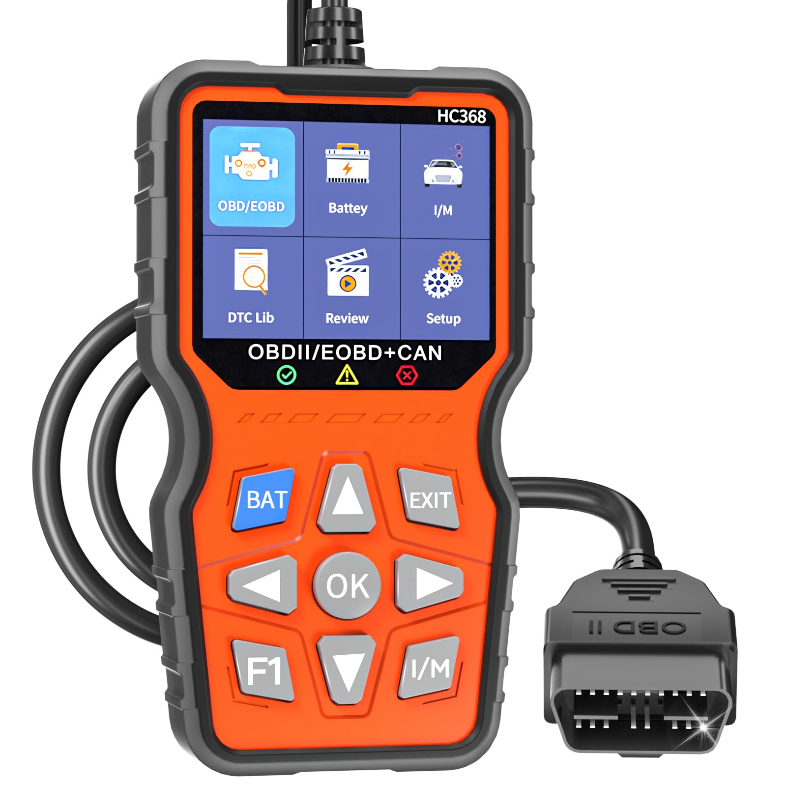 OBD2 Valise Diagnostic Français Auto Multimarque, Outils Diagnostics Système Moteur OBD-II Boitier EOBD Complet de Batterie Lecteur pour VW, Audi et Tous Les Véhicules OBD 2 dès 2003, Noir