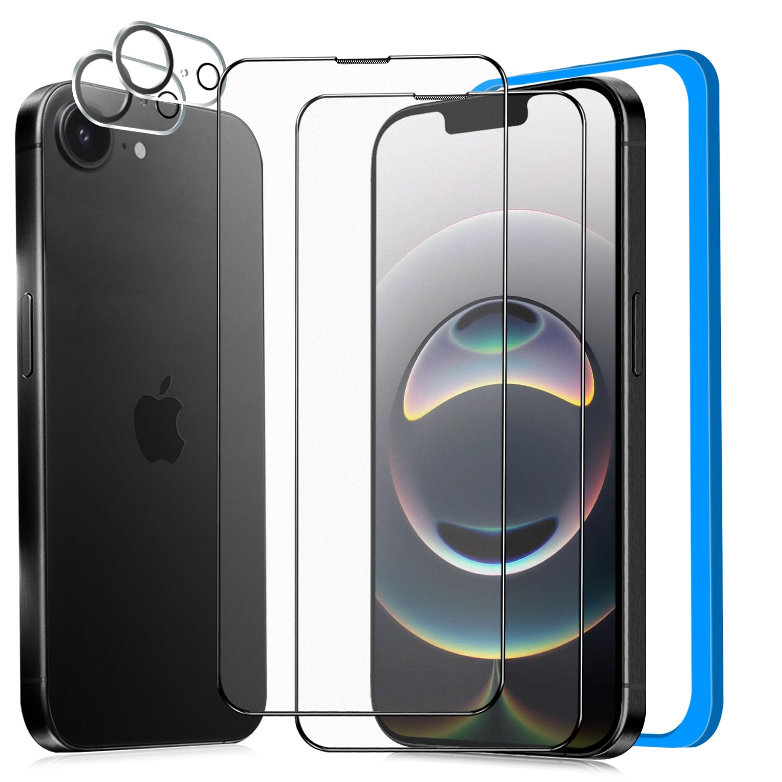 iPhone16eガラスフィルム付き ガラスザムライ iPhone16e ガラスフィルム 全面保護フィルム 10Hガラス
