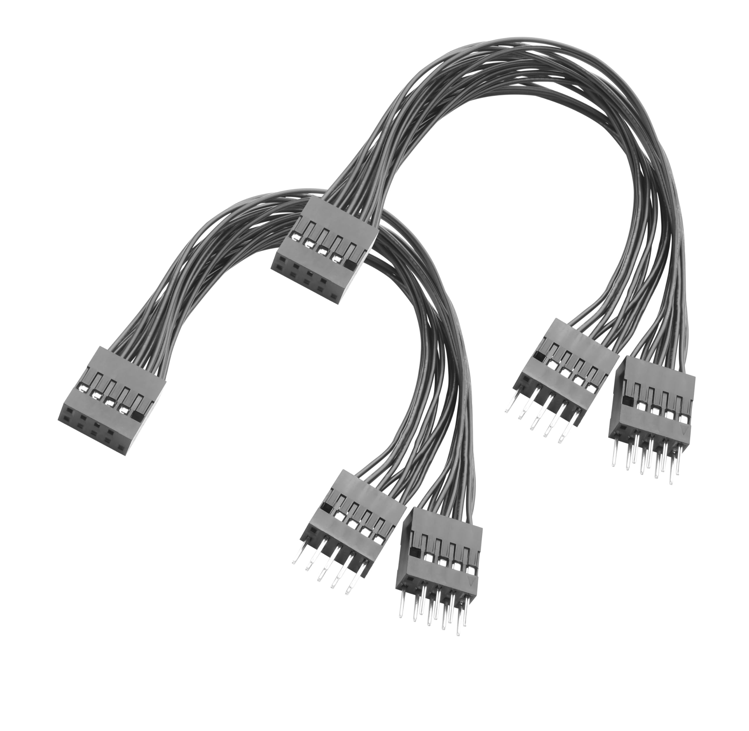 YAODHAOD Rozdzielacz USB do płyty głównej 2 szt., rozdzielacz USB 2.0 9PIN 1 do 2 do PC-15 cm rozdzielacz nagłówka USB