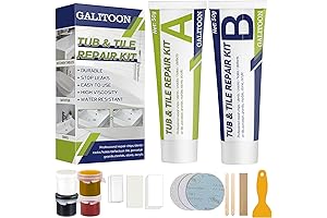 Bathtub Chip Repair Kit for Porcelain, Fiberglass, Shower, Sink, Bathtub, Countertop, and Tile