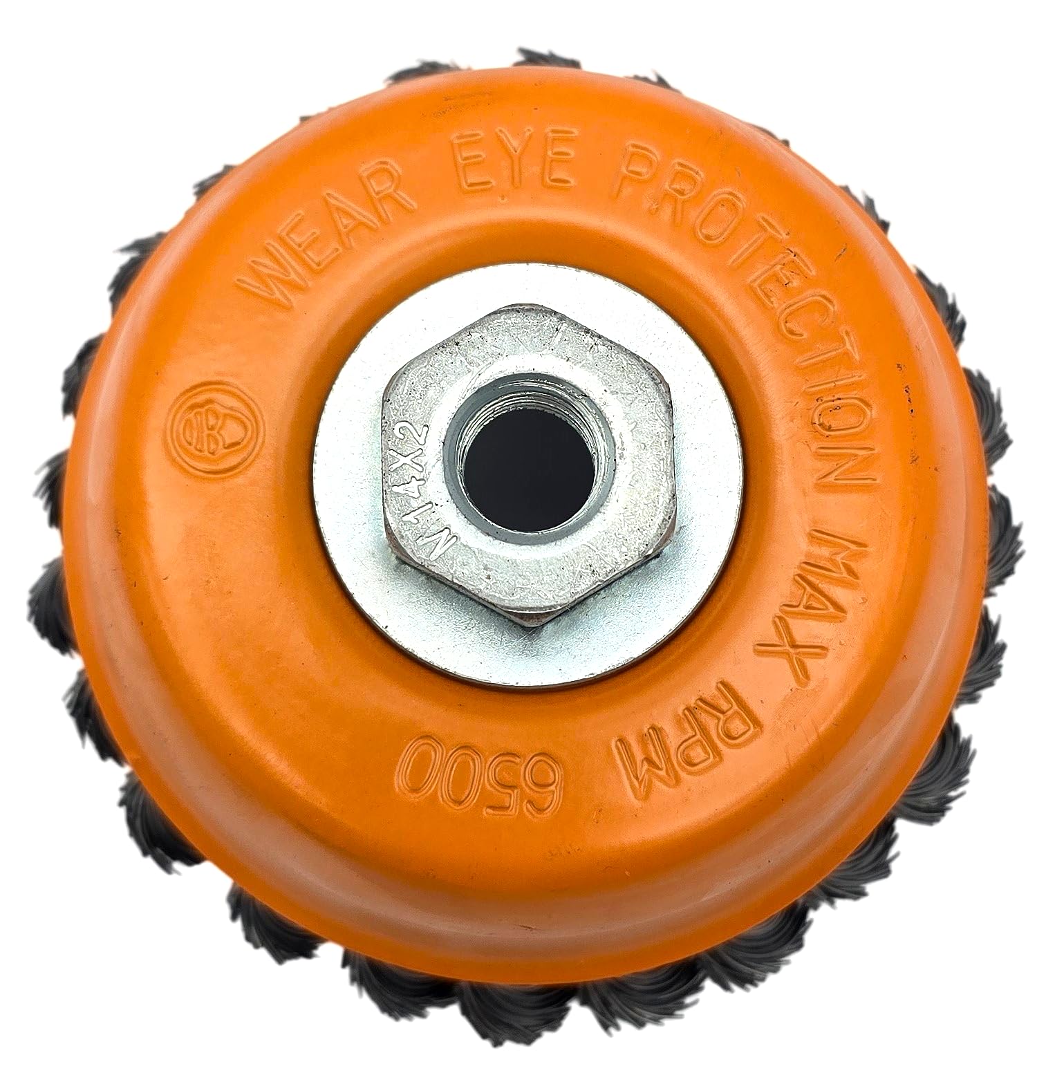 HERO PROFESSIONAL Topfbürste 125 mm 2er Set – Drahtbürste gezopft M14 für Winkelschleifer I Rundbürste zum Entrosten/Entlacken/Entgraten I Premium-Line