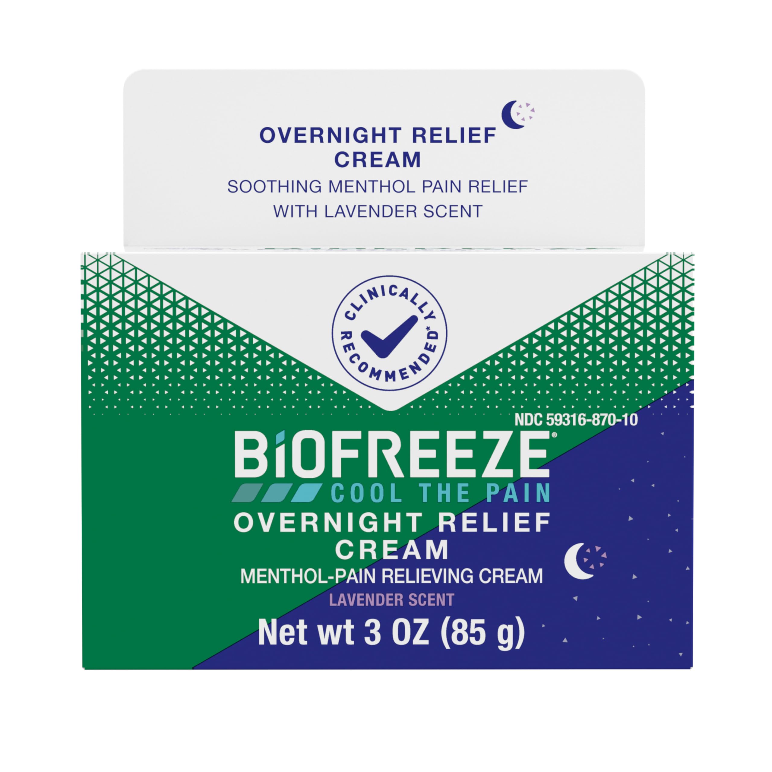 Biofreeze Overnight Pain Relief Cream, Lavender-Scented Menthol Cream, 3 oz — Amazon image 12