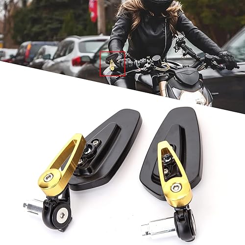 Miniatura 8 de Espejos traseros de extremo de barra de 78 pulgadas 0866in accesorios de motocicleta scooters espejo retrovisor compatible con MT-03 MT-07 FZ-07
