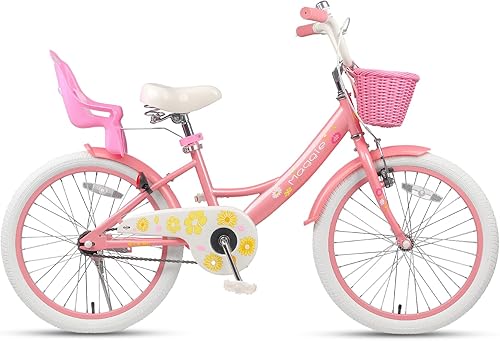 Miniatura 79 de Glerc Maggie Girls Bike, 12-20 Inch Kids Bike for 2-13 Years Old Children, Princess Style Kids Bicycle with Doll-Seat & Basket & Training Wheels,