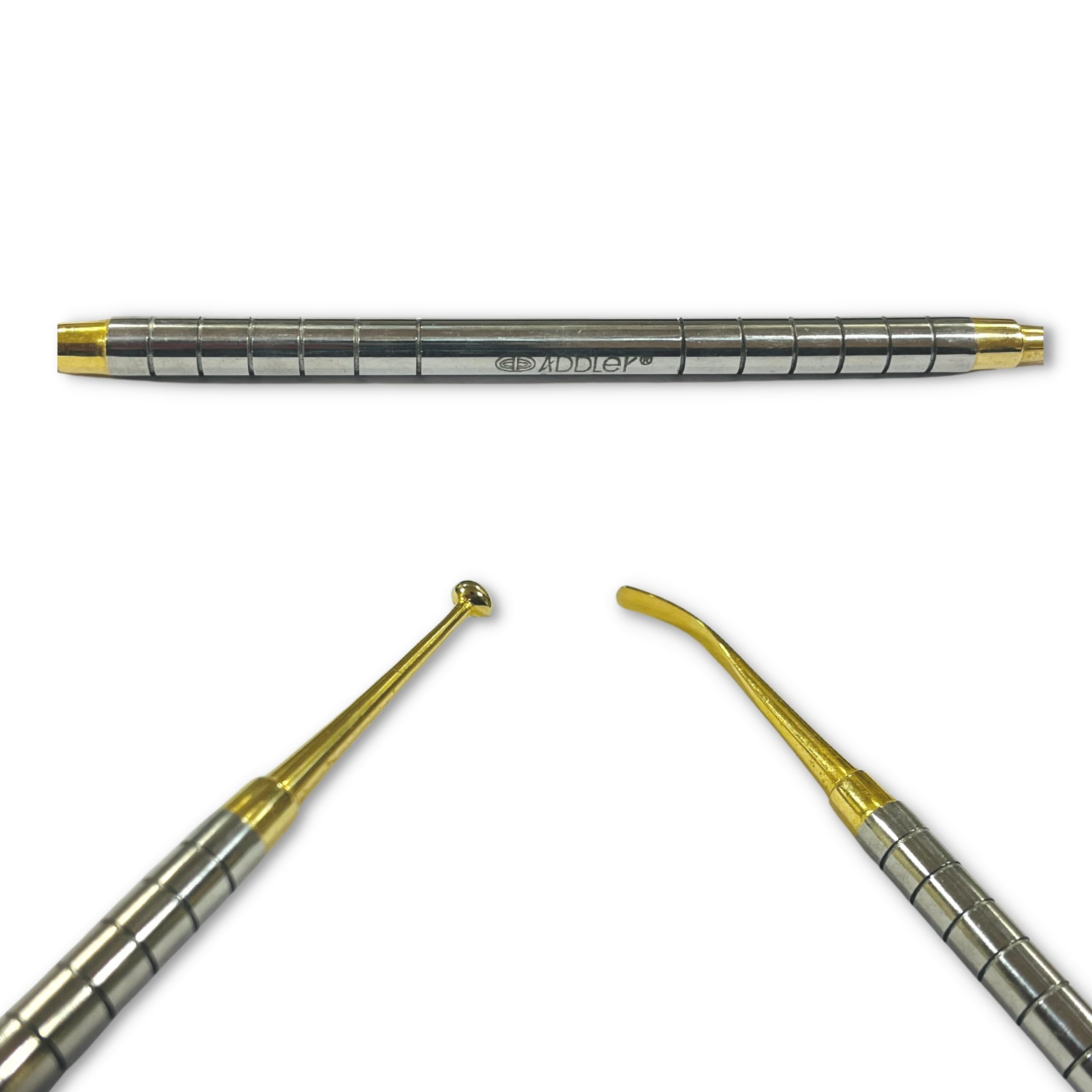 ADDLER Dental Composite Plastic Filling With Egg Burnisher Gold Coated Solid Premium Handle. Life Time Anti Rusting Warranty.-image-38