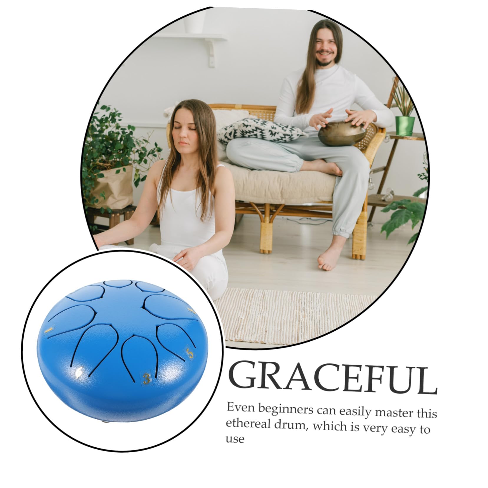 Didiseaon Lengüeta Percusión Instrumento Musical Estable y Duradero para Principiantes y Mano Creativo para Relajación y Estimulación Mental