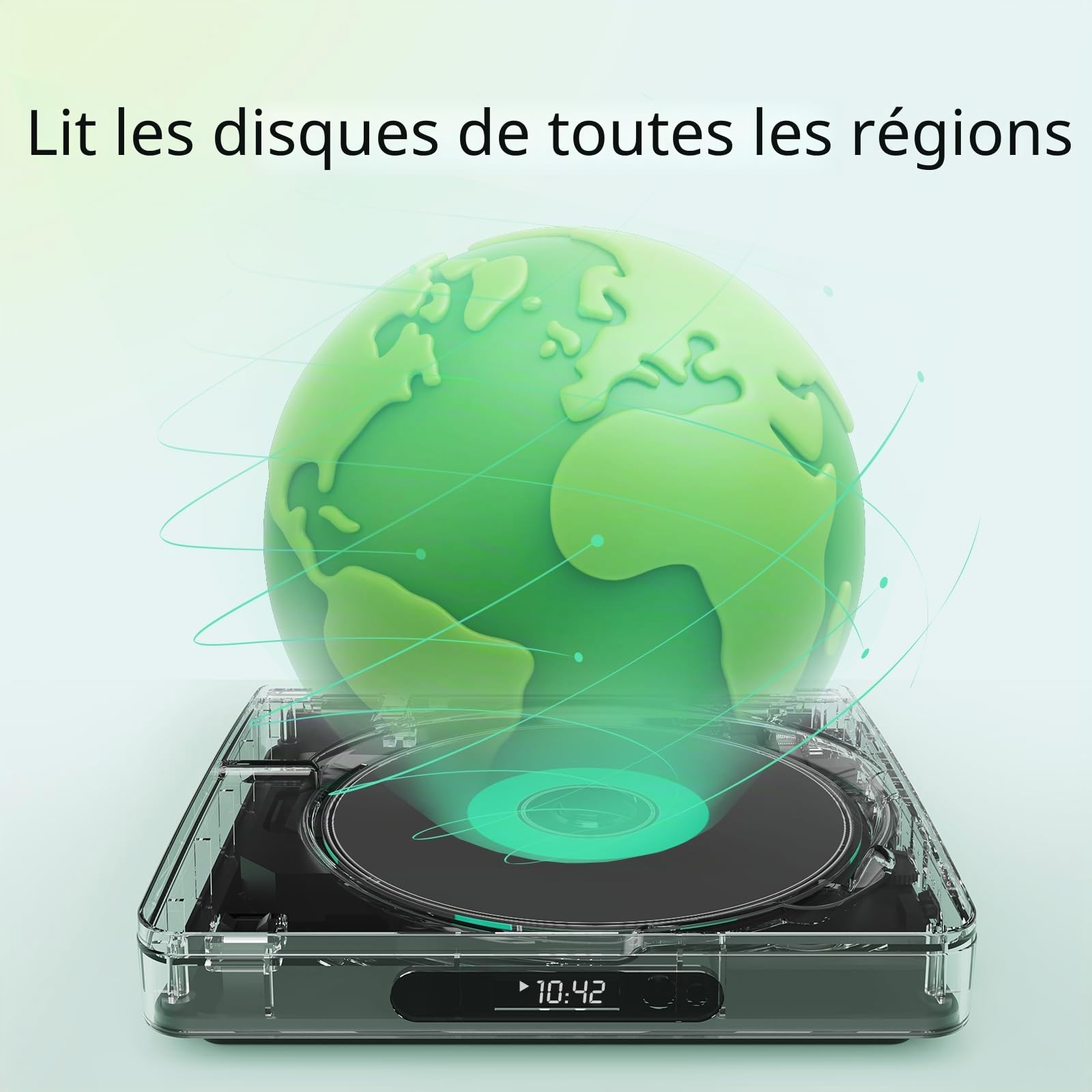 YOTON Lecteur DVD TV, Mini Lecteur DVD pour TV avec Port USB, Sortie HDMI, Prise en Charge de Tous Les Disques de Région, Compatible avec Les DVD-R/DVD-RW/CD-R/CD [Blu-Ray Non supporté], YD078