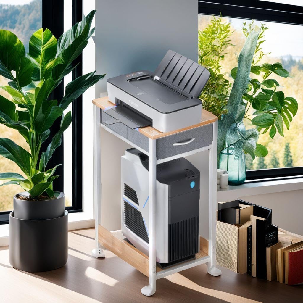 ★ナチュラルなデザイン　プリンター台　パソコンラック　キャスター ナチュラルなデザイン プリンター台 パソコンラック キャスター サンワ