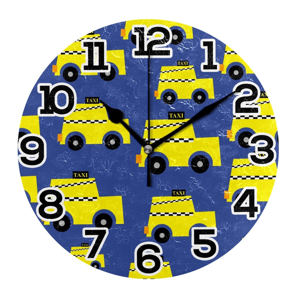 Horloge murale ronde sans tic-tac au design tuile pour la décoration du salon et de la cuisine