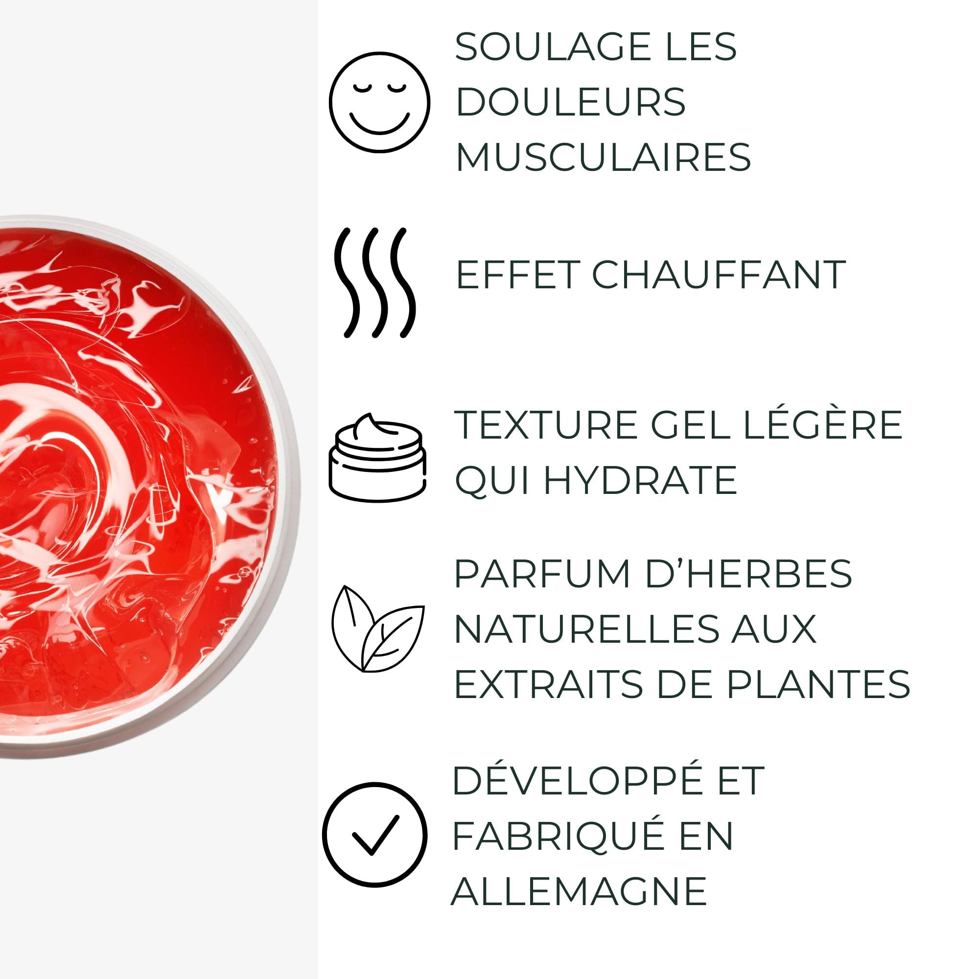 Baume chauffant extra fort Kräuterhof® Duo (2x500ml) - Gel chauffant pour muscles et articulations fatigués, soulage courbatures, tensions dorsales