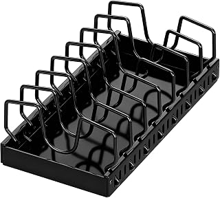 Pull Out Pot and Pan Organizer, 42 x 21cm Self Adhesive Storage Rack | storage and organization, easy to assemble adjustable pulley pot, for cabinet, pantry, RV, cooking equipment