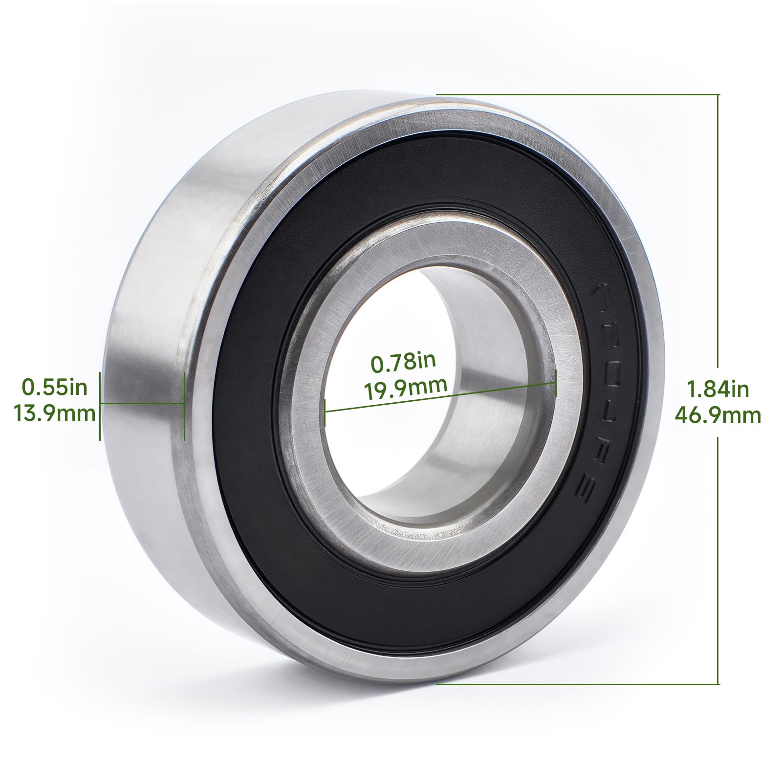 Rodamientos de husillo 941-0919B (6 unidades) - Rodamiento de alta precisión, adecuado para MTD, Cub Cadet, Craftsman, Troy-Bilt, sustituye a 129895, 05412300, 941-0919A, 941-0919, 55541MA, 6204-2RS