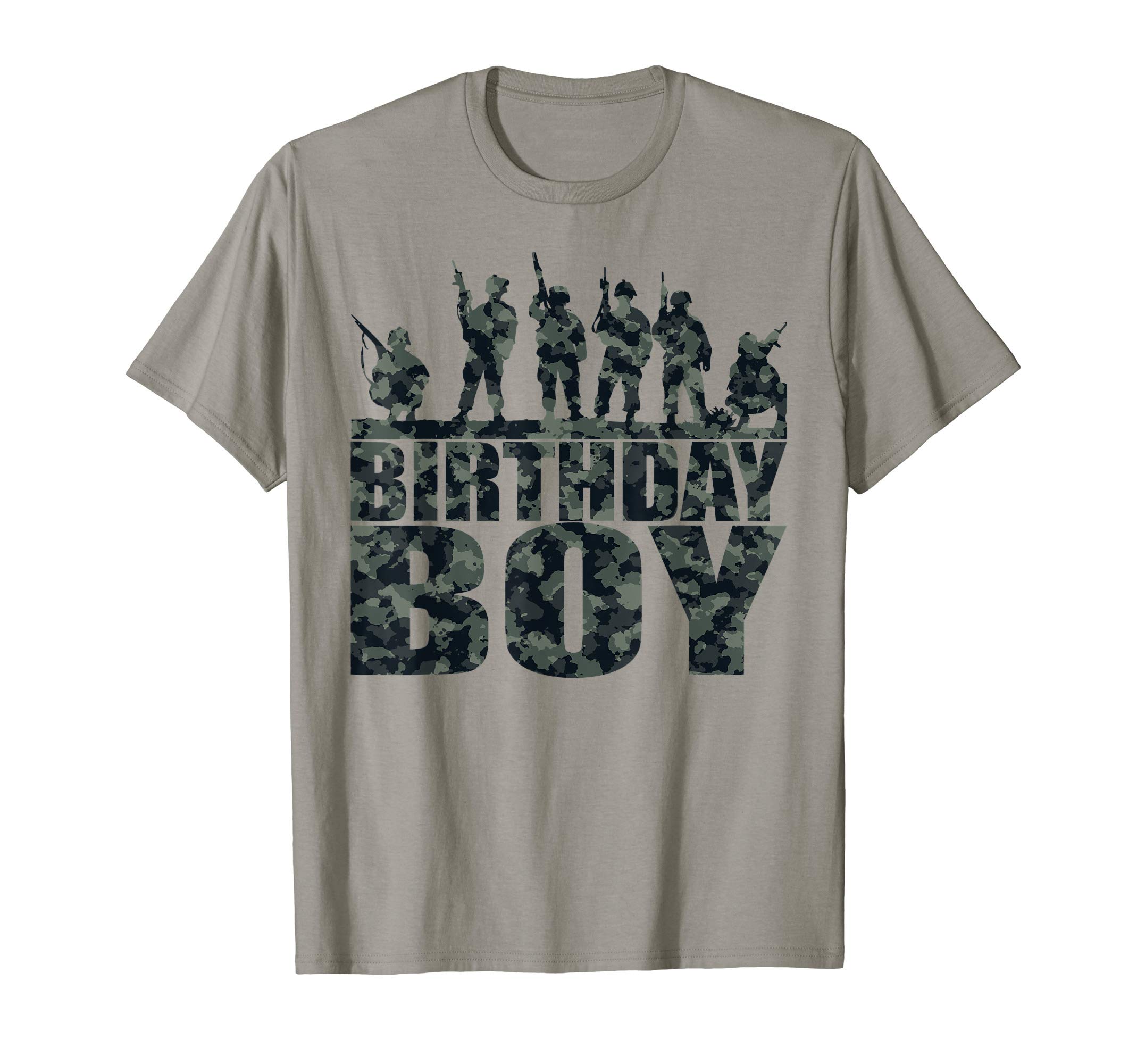 Birthday Boy Army Party GiftBirthday Boy Army Party Military Party Supplies Camo Green T-ShirtOEKO-TEX STANDARD 100