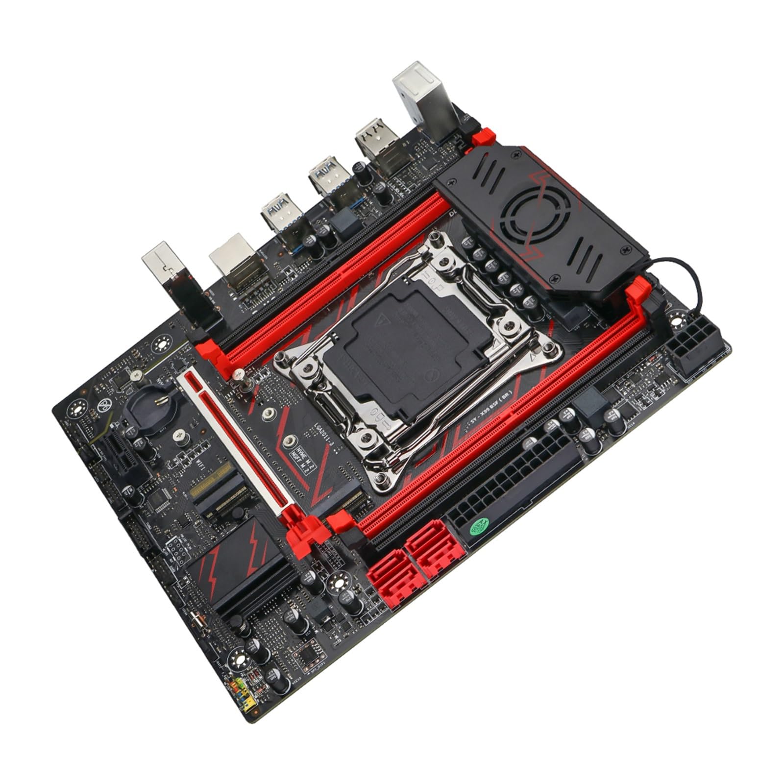 Scheda madre Scheda madre da gioco Fit For SOYO X99 con chipset C612 TPM2.0 Pin con CPU E5 2680 V4 e RAM DDR4 16G (2 * 8G) 2133MHz PCIE3.0 for PC desktop(Motherboard+CPU)