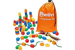 70Pcs Threading Beads for Kids - Fine Motor Skills Developmental Activity OT Toys