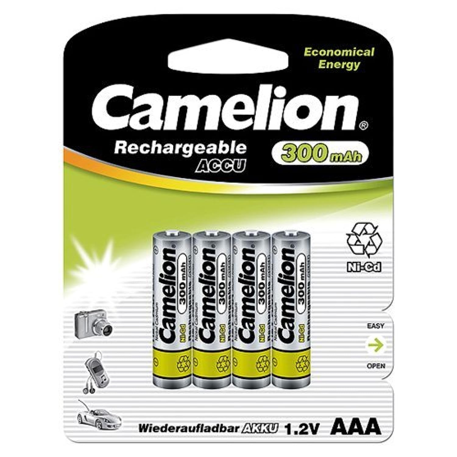 CamelionAAA Rechargeable Batteries 300Mah 4Pack