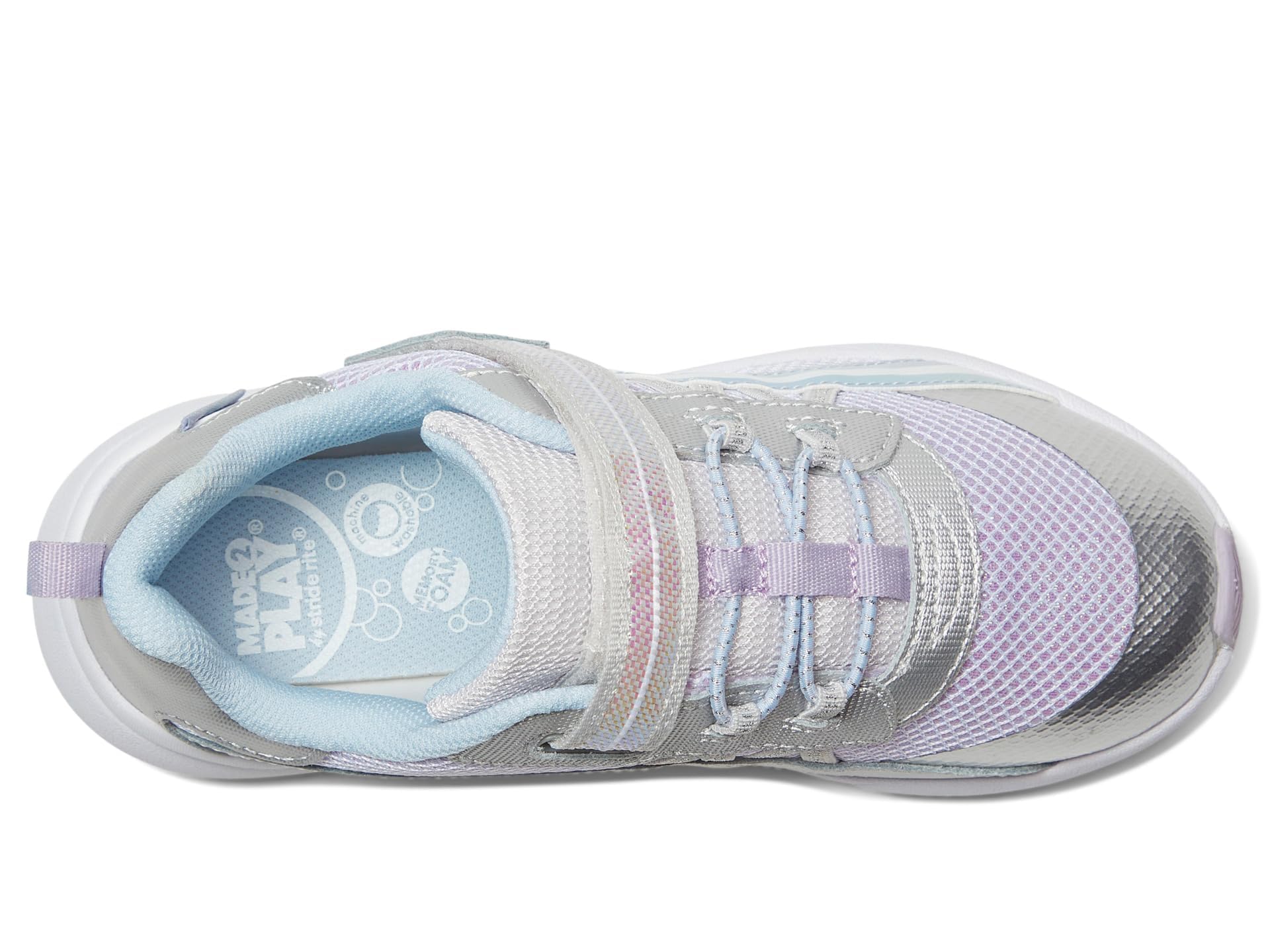 Stride Rite M2P Journey 3.0 Adapt Sneaker, Silver Sparkle, 13 X-Wide US Unisex Little_Kid