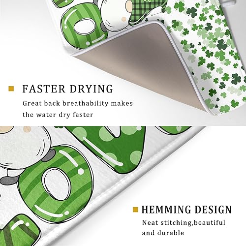 Vista 590 de Daisy On Old - Tapete de secado de platos de madera para encimera de cocina, tapete de secado de madera turquesa de 18 x 24 pulgadas con tapete