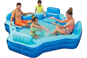 Inflatable Deluxe Comfort Family Pool 4 Person Kiddy Pool
