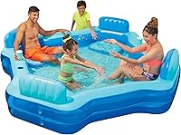 Vista 1 de Piscina familiar cuadrada inflable de lujo, azul, a partir de 6 años, unisex