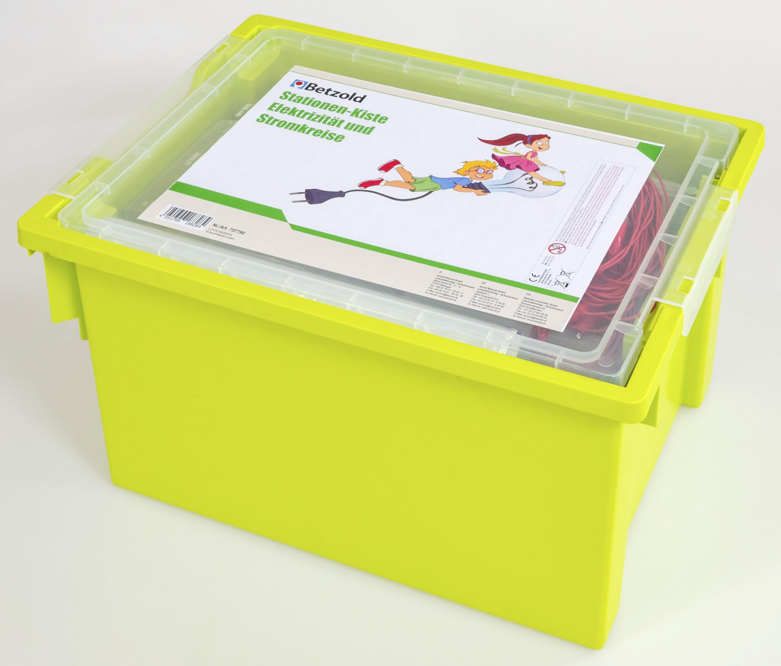 Betzold 757790 - Caja de estaciones Electricidad y circuitos Experimentos con electricidad, física